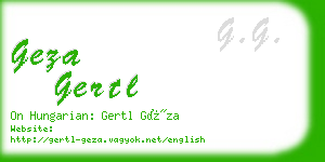 geza gertl business card